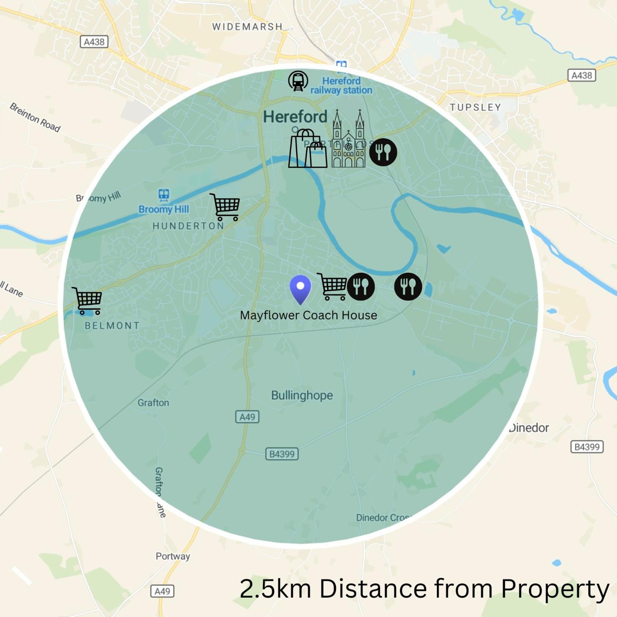 Hereford - Mayflower Coach House, Modern 2 Bedroom Property With Parking, Located South Of Hereford City, Suitable For Small Family, Couple Or Contractors - Sleeps Up To 5 Guests - Hosted By Rentmyhouse Exteriör bild